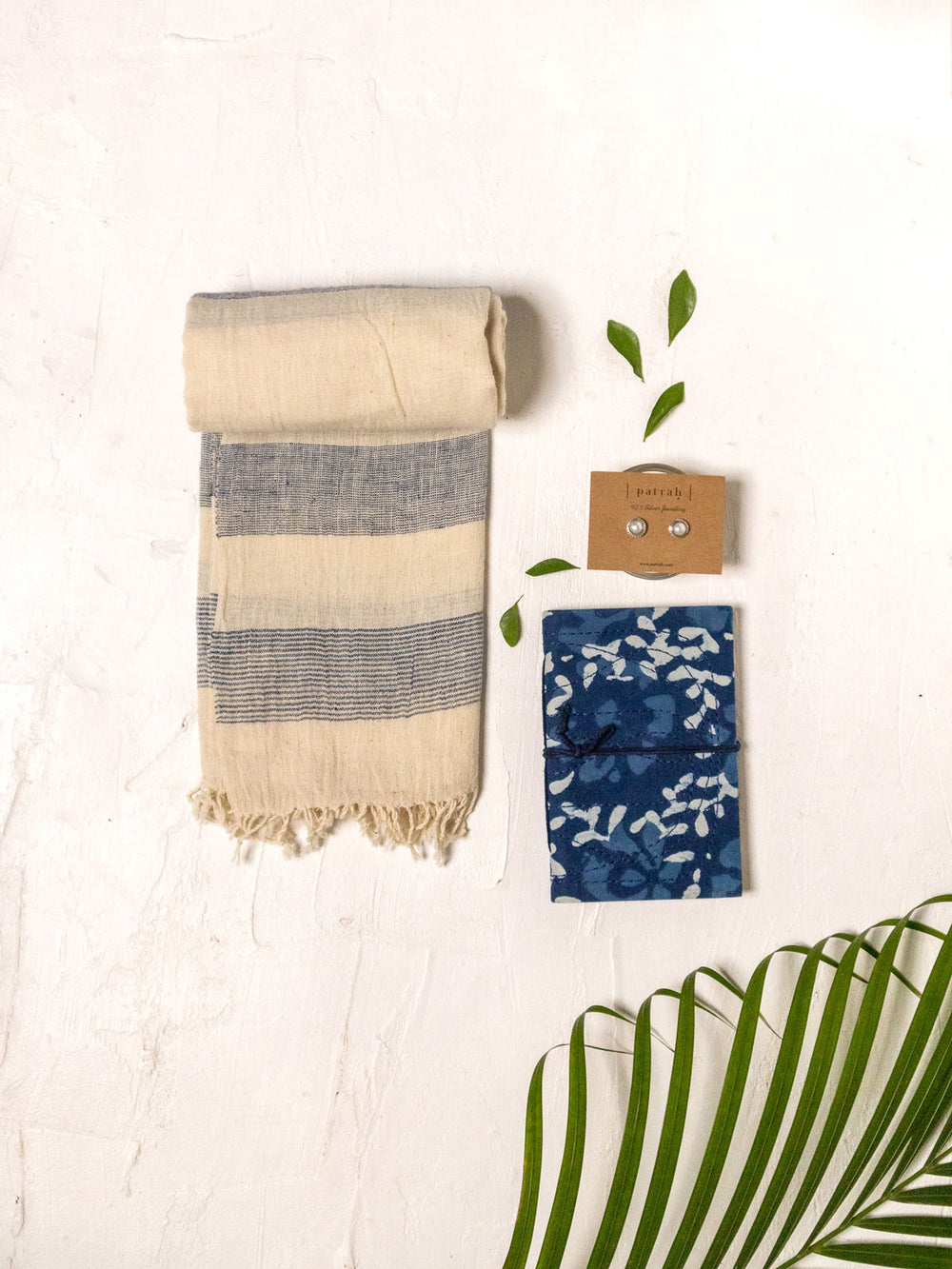Patrah Sunrise Diary, Scarf & Silver Jewellery Gift Combo
