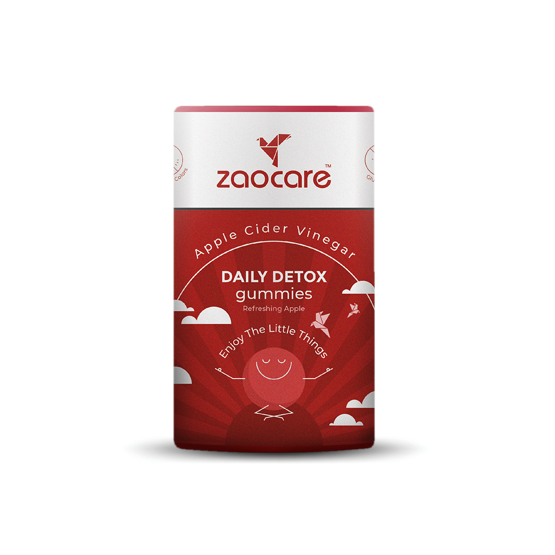 Zaocare Daily Detox Gummies | For fat loss | With Apple Cider Vinegar, Vitamin B6, Vitamin B12 and Folic Acid