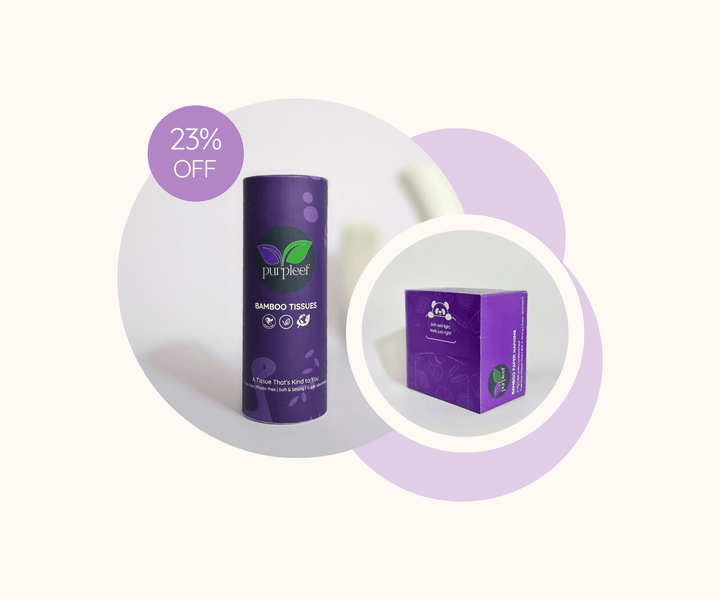 Daily Fresh Kit by Purpleef | TrueFiber | Facial Tissues, Napkin Box - Suspire