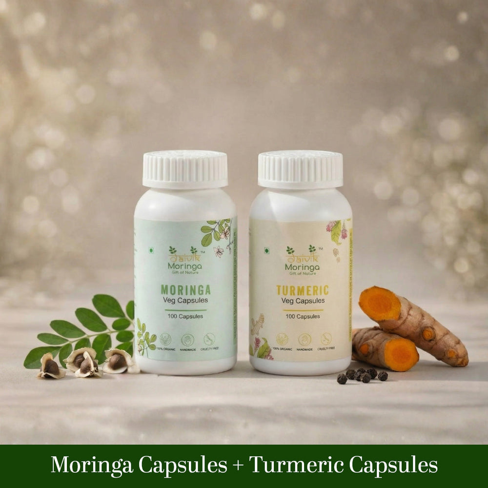 Moringa Capsules and Turmeric Capsules