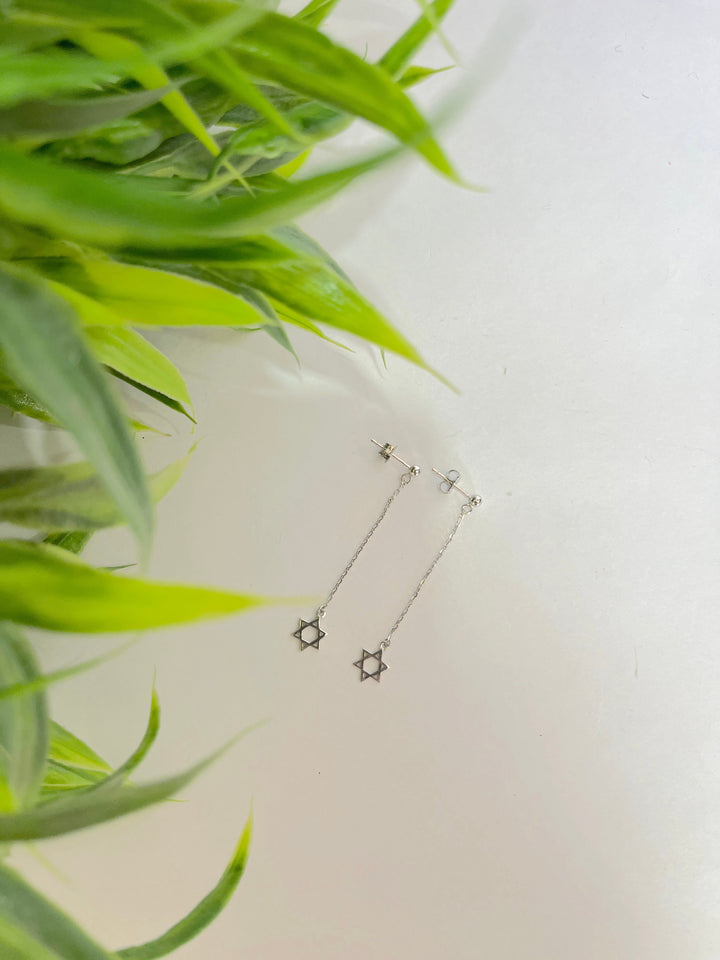 Dangling Star Sterling Silver Ear Ring - Suspire