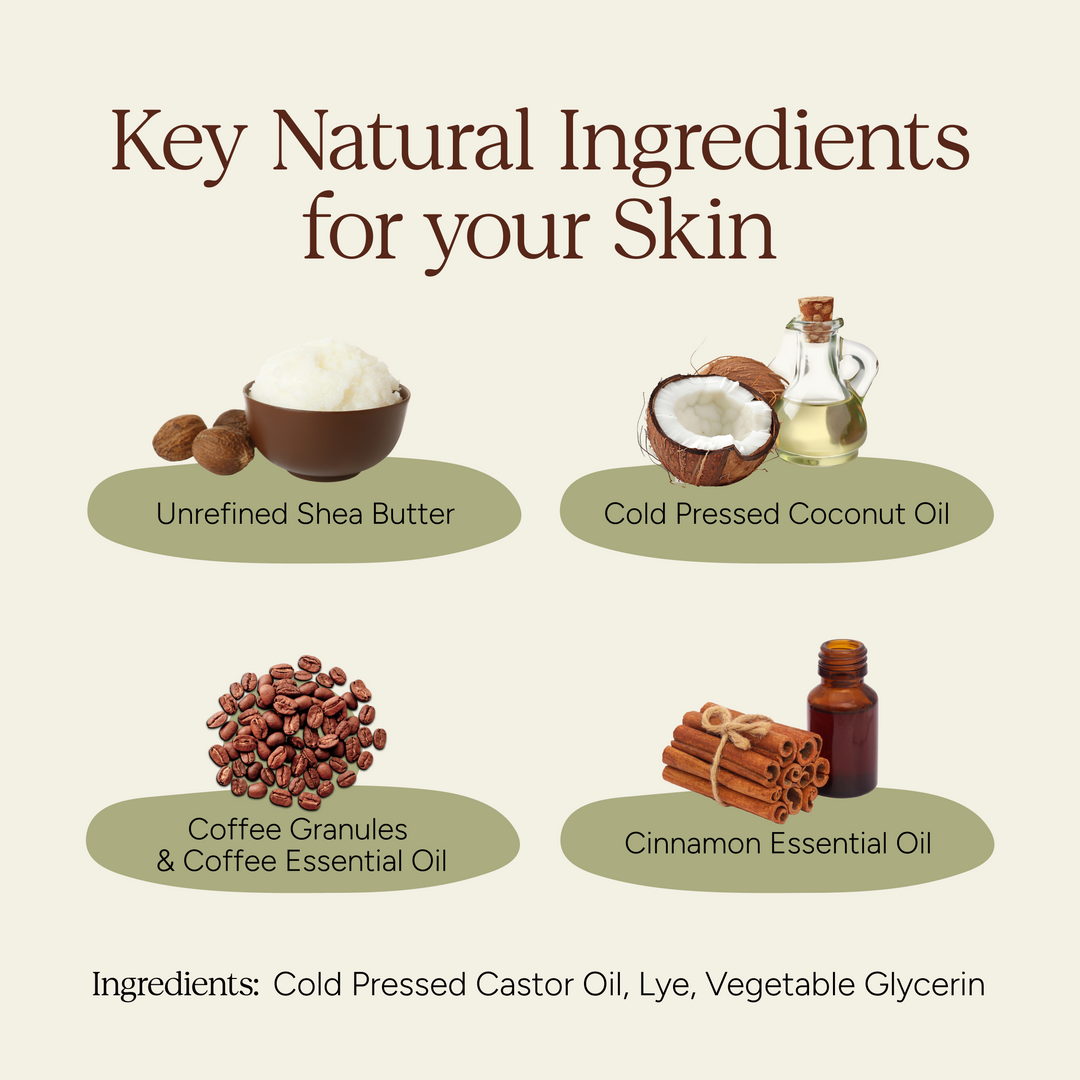 Soil Origin ⁠Dark Coffee and C⁠innamon Body Soap With Shea Butter - 100Gm