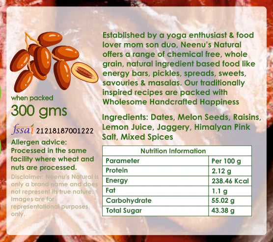 Neenus Natural Royal Dates Pickle - 200 ml