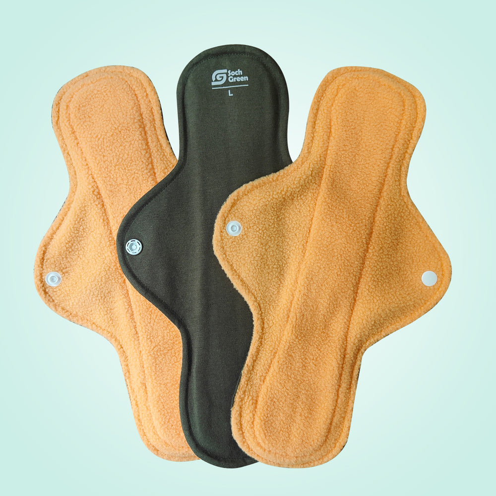 Urine Leak Reusable Cloth Pads (Quick Dry) (3 pcs)