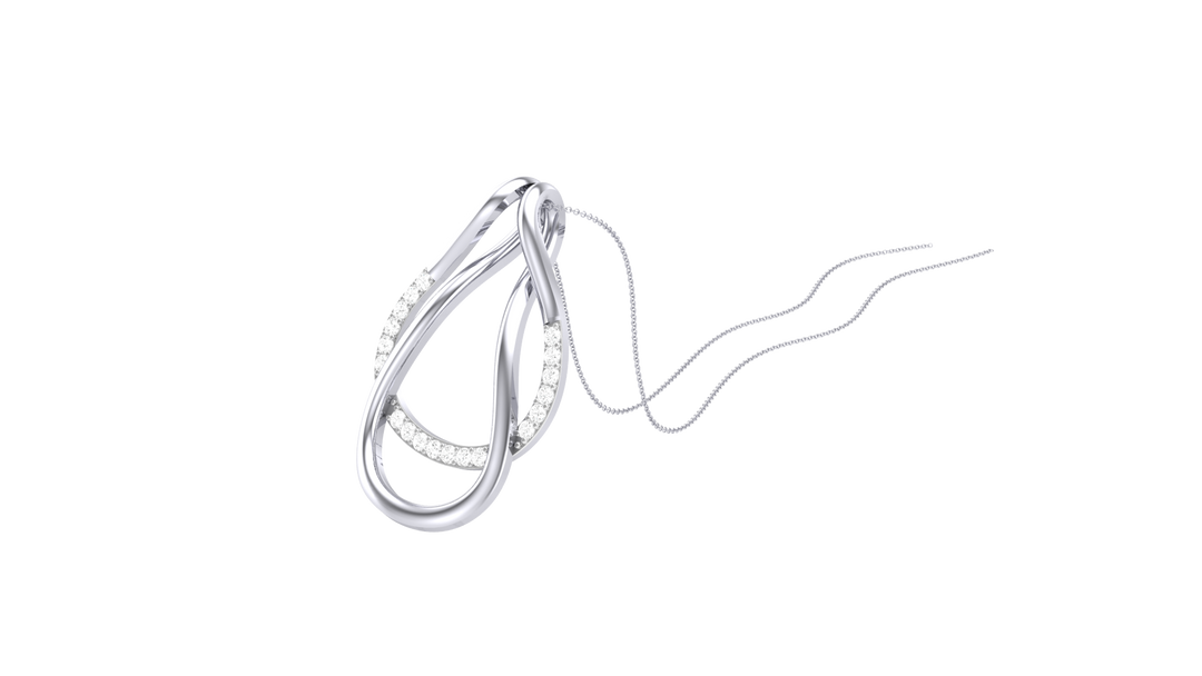 Diamond By Tilesh Infinity Teardrop Pendant – Contemporary Diamond Accent Design