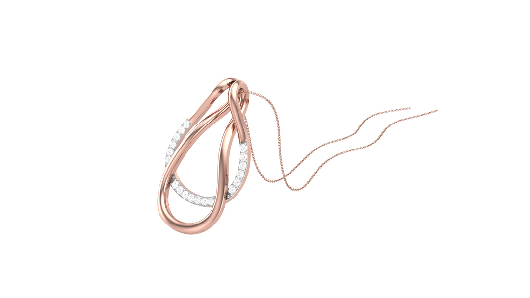 Diamond By Tilesh Infinity Teardrop Pendant – Contemporary Diamond Accent Design