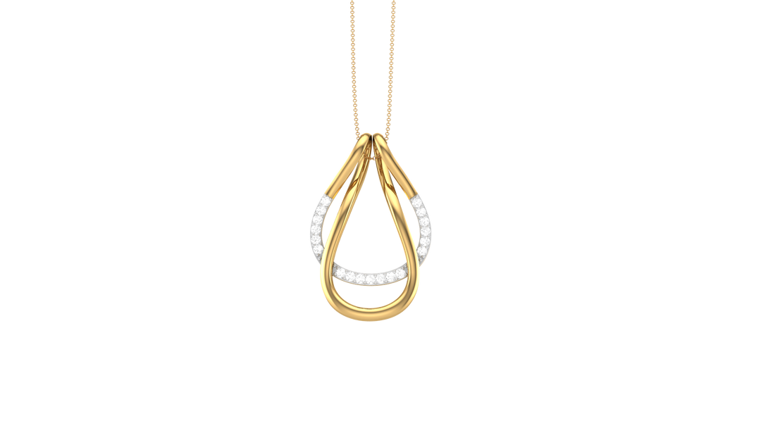 Diamond By Tilesh Infinity Teardrop Pendant – Contemporary Diamond Accent Design