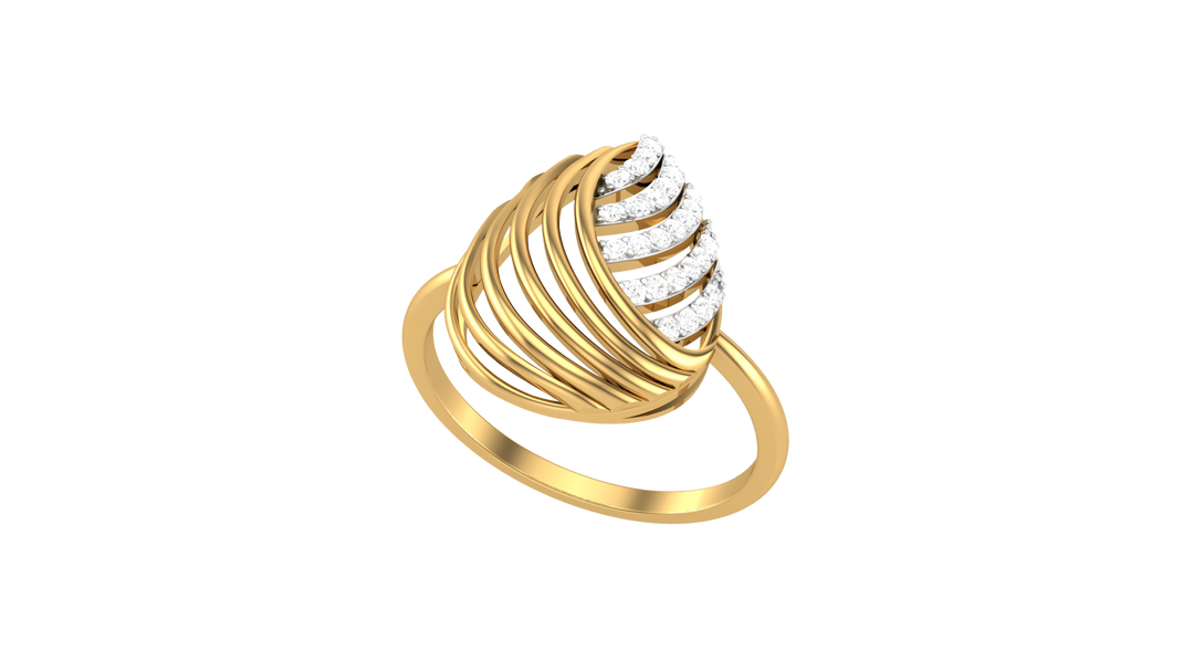 Diamond By Tilesh Bold Leaf Statement Ring