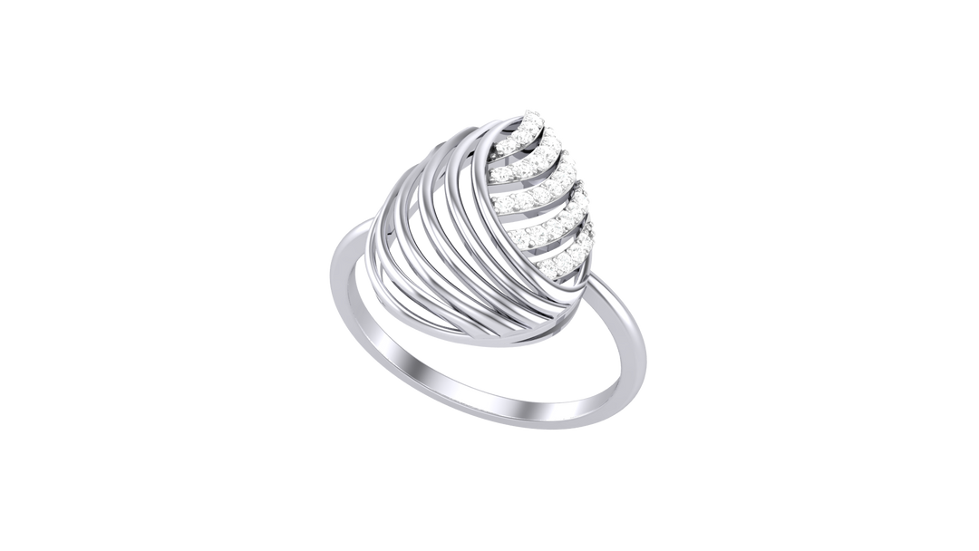 Diamond By Tilesh Bold Leaf Statement Ring