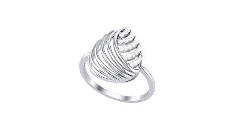 Diamond By Tilesh Bold Leaf Statement Ring