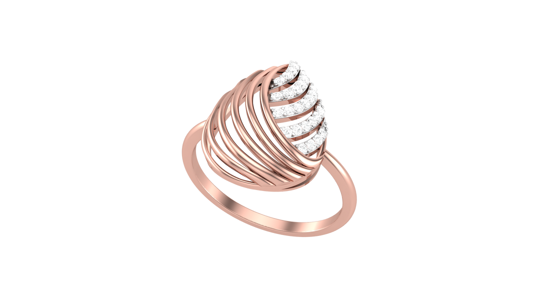 Diamond By Tilesh Bold Leaf Statement Ring