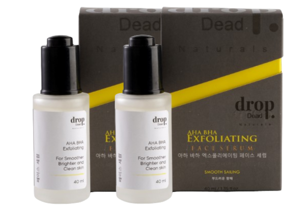 DropDead Naturals AHA BHA Exfoliating Face Serum | Pack of 2 | 40 ml Each