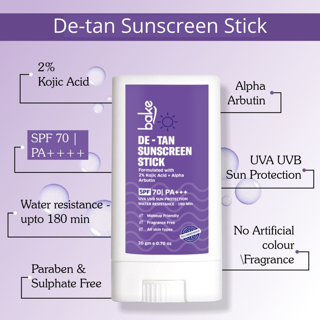 De - Tan Sunscreen Stick with 2% Kojic Acid + Alpha Arbutin - Suspire