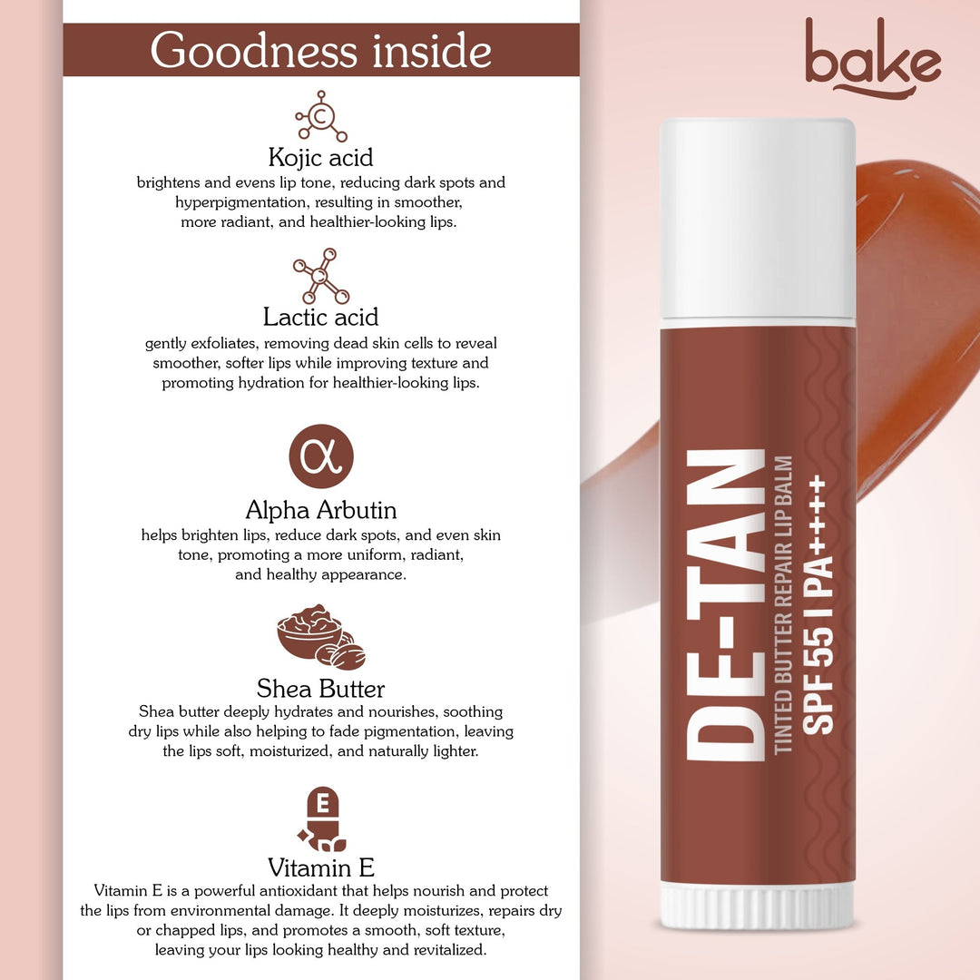 De - Tan Tinted Butter Lip Balm SPF 55PA++++ - Suspire
