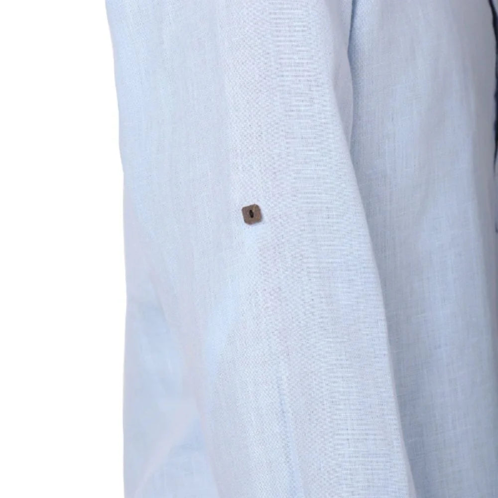 The Label Gaia Men Solid Short Kurta | Hemp