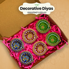 Bombay Greens Decorative Clay Diyas