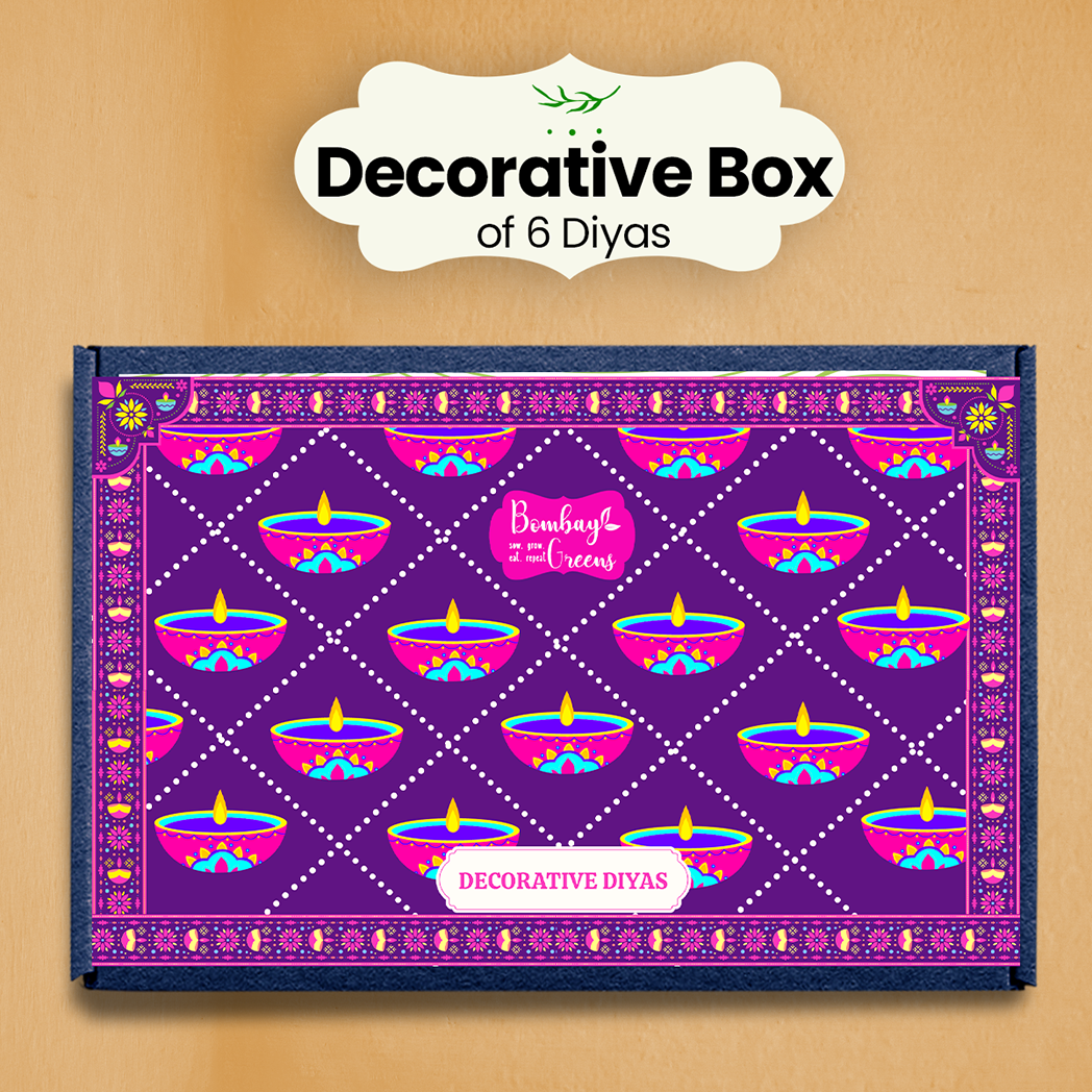 Bombay Greens Decorative Clay Diyas