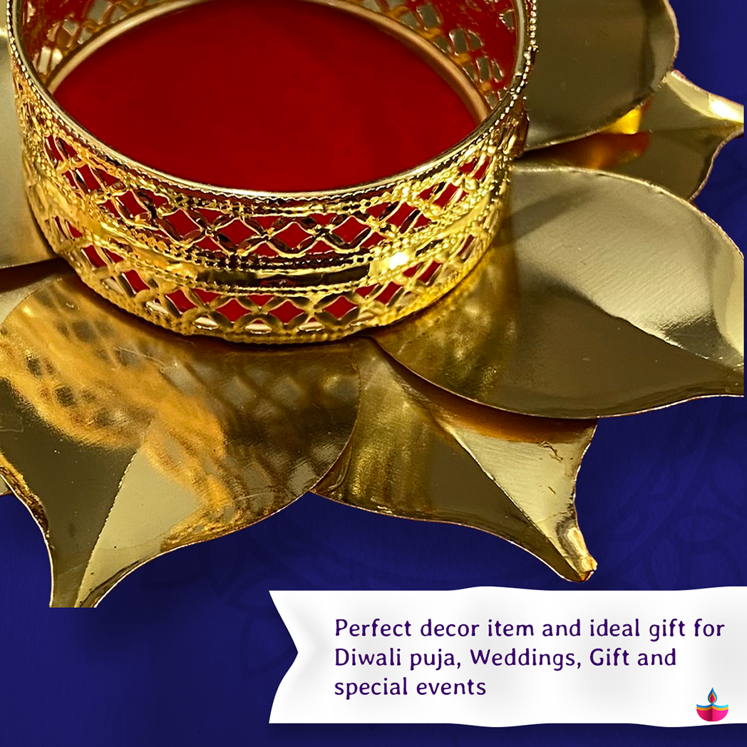 Bombay Greens Decorative Metal Diyas Pack of 2