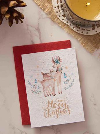 Plantables Deer Darlings Greeting Card with Envelope