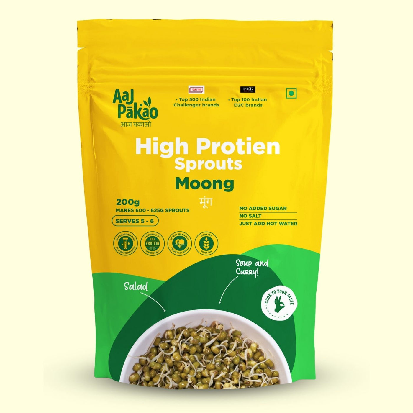 Dehdrated Moong Sprouts, pack of 3, 600 grams