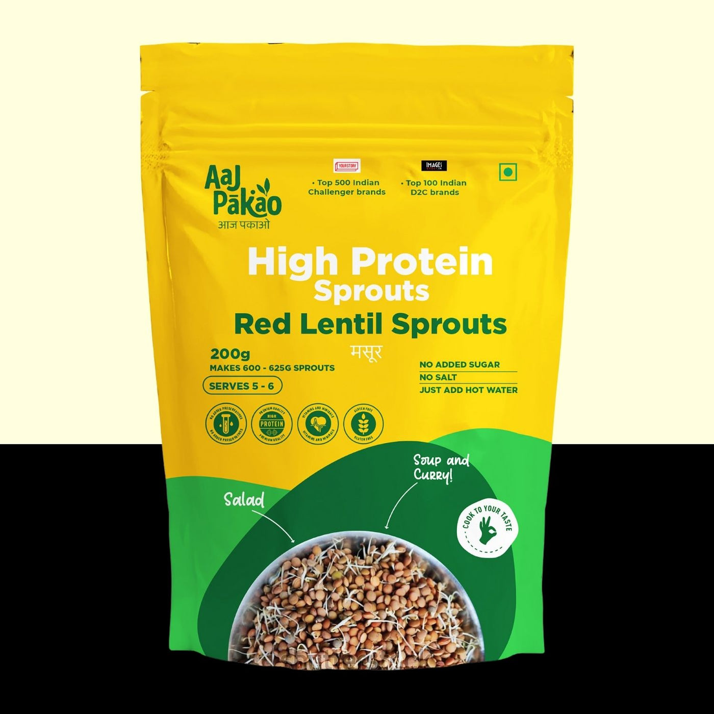 Dehdrated Red Lentil Sprouts, pack of 3, 600. grams