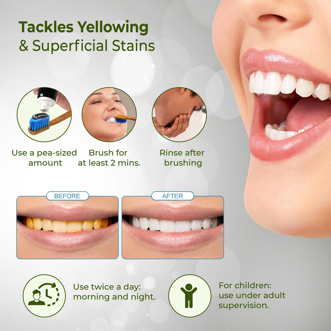 DENCRUS Charcoal Toothpaste & Octa Clean Bamboo Toothbrush | Oral Care Combo | Mint Freshness & Gentle Clean Combo - Suspire