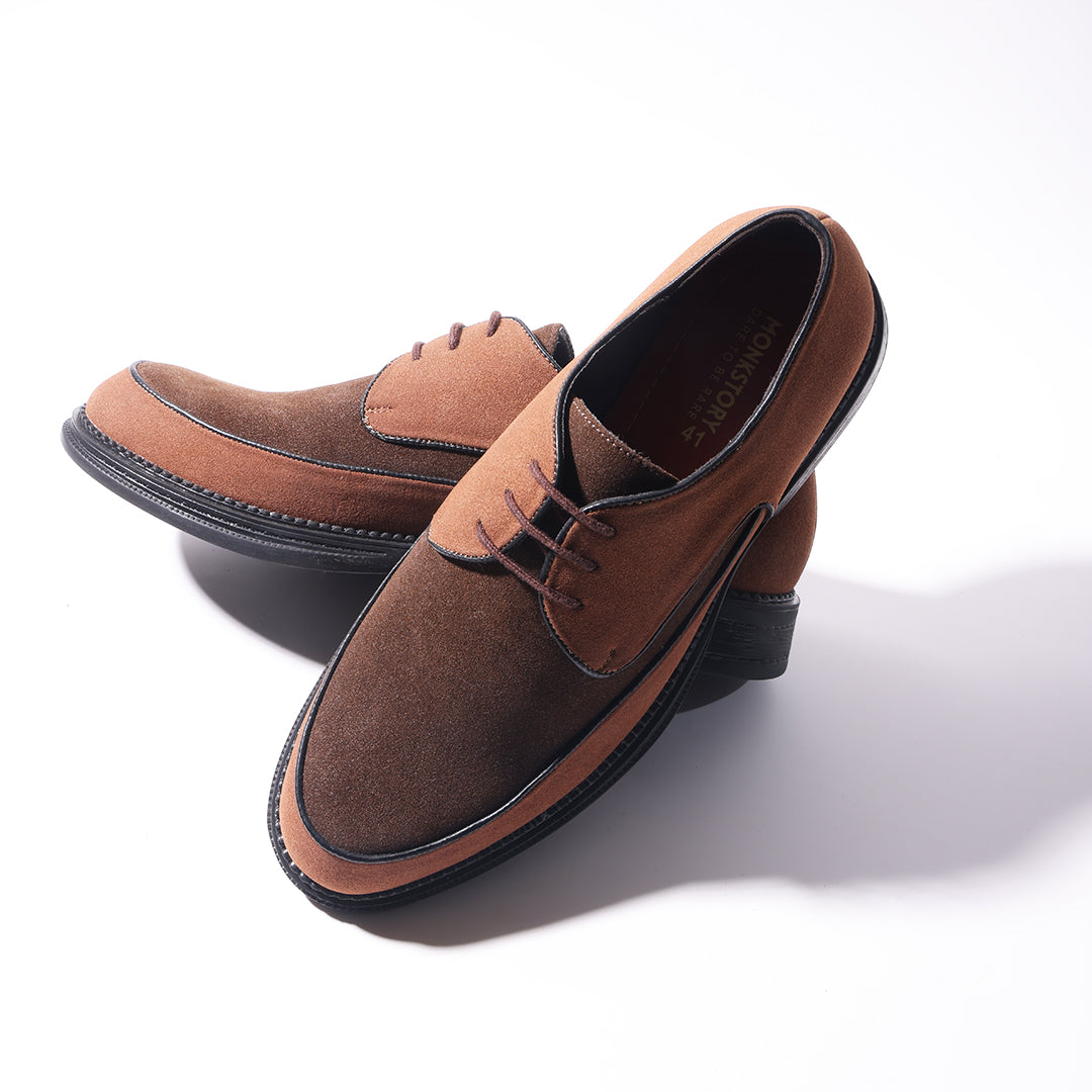 Monkstory Atelier 1860 Dual Tone Derby Lace-Ups – Brown & Tan