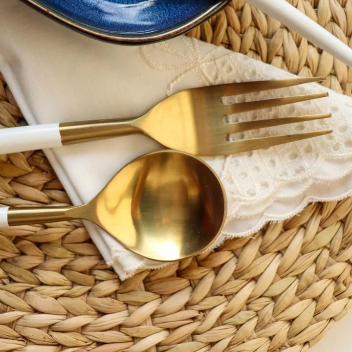 ONEarth Designer Steel Cutlery Set (white)