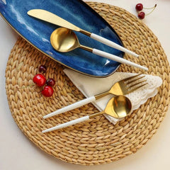 ONEarth Designer Steel Cutlery Set (white)