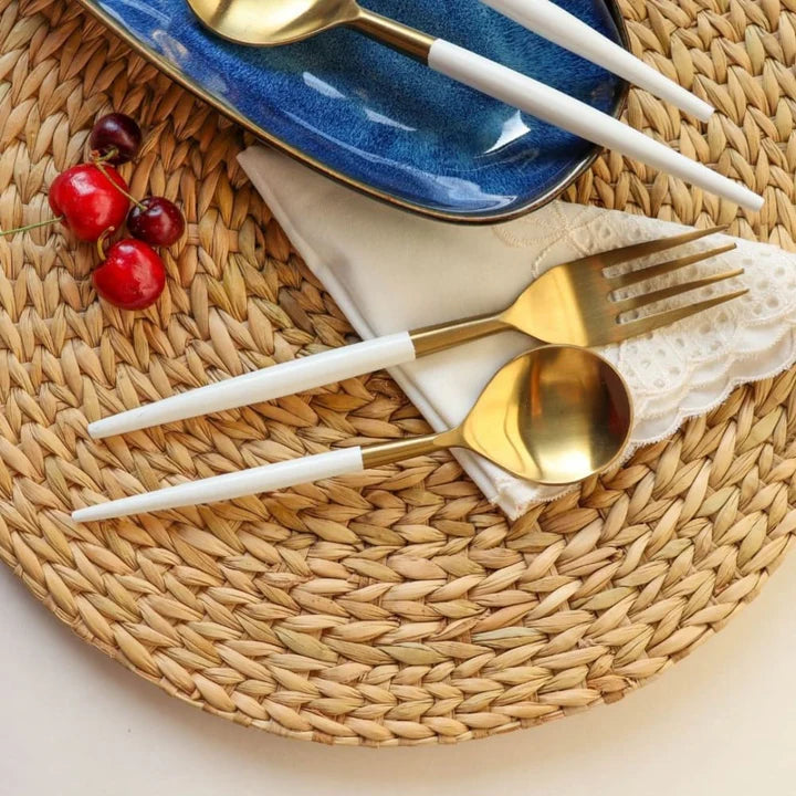 ONEarth Designer Steel Cutlery Set (white)