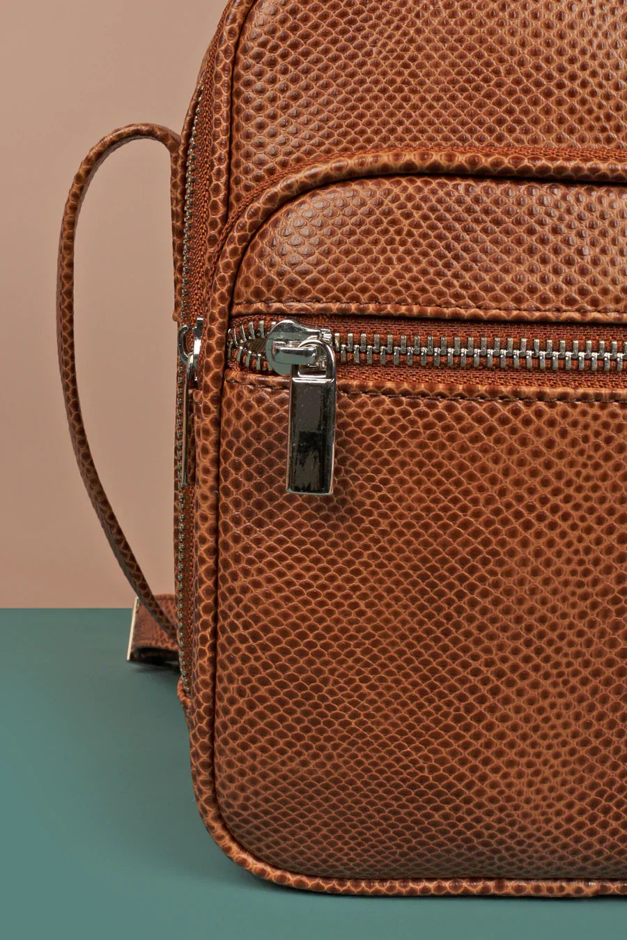 The House Of Ganges Men Letter Patch Vegan Leather Crossbody