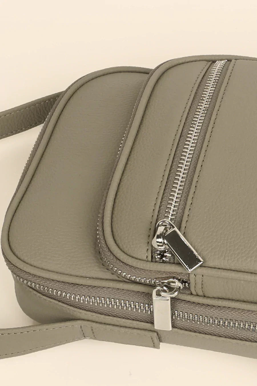 The House Of Ganges Men Letter Patch Vegan Leather Crossbody