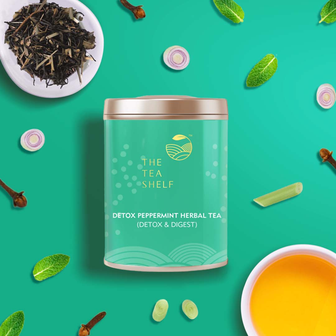 The Tea Shelf Detox Peppermint Herbal Tea 50gms