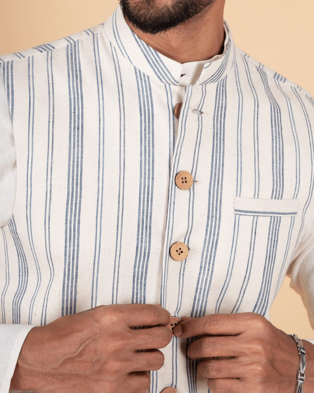 Indigo Striped Koti