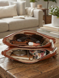 Dual Sling Vegan Leather Crossbody
