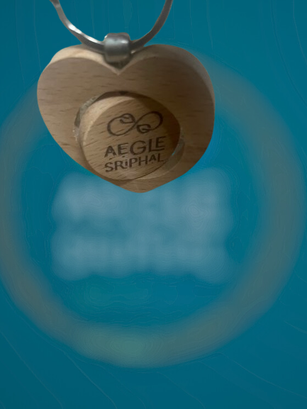 Bamboo Keychains - Heart Revolving