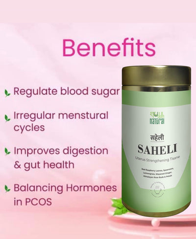 Women’s wellness tea | relieve menstrual cramps I reduces bloating I caffeine free floral tea I 40 cups I Saheli