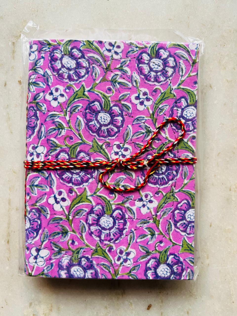 Handcrafted Fabric Diary | 18 × 13 cm | Peekaboo | Softbound with Strings