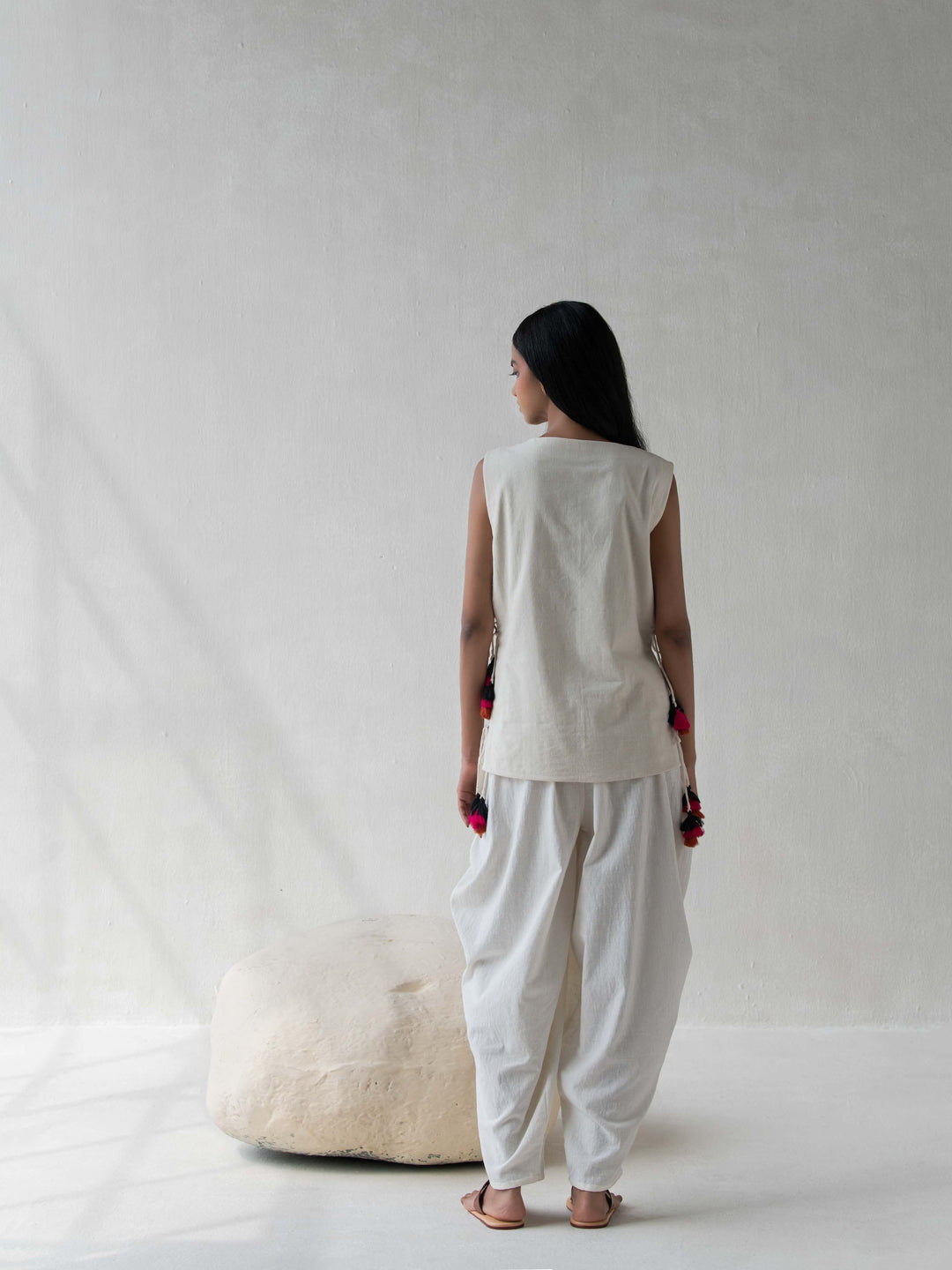 Dhwani Choksi Dhoti Pants - Off White - Suspire