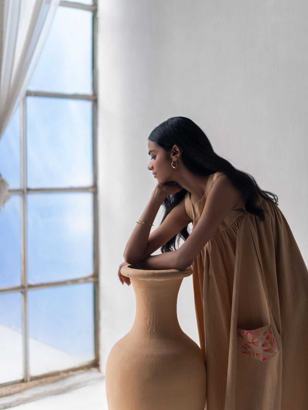 Dhwani Choksi Flared Gathered Dress - Suspire