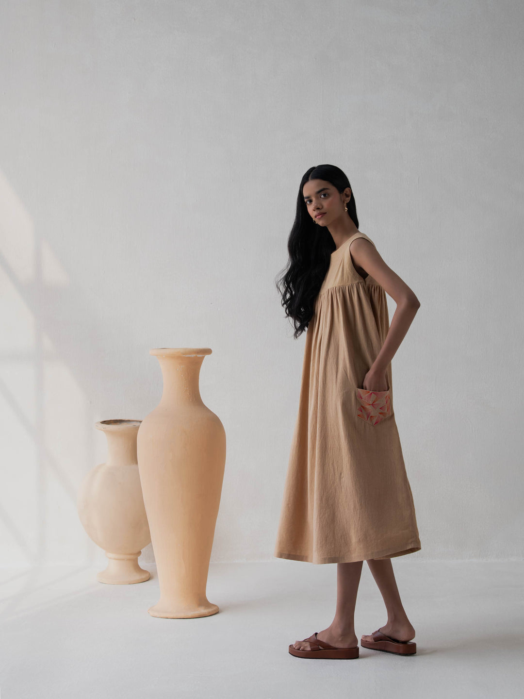 Dhwani Choksi Flared Gathered Dress - Suspire