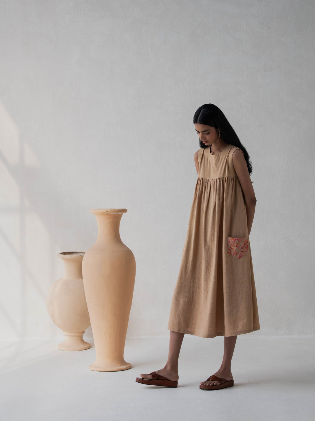 Dhwani Choksi Flared Gathered Dress - Suspire