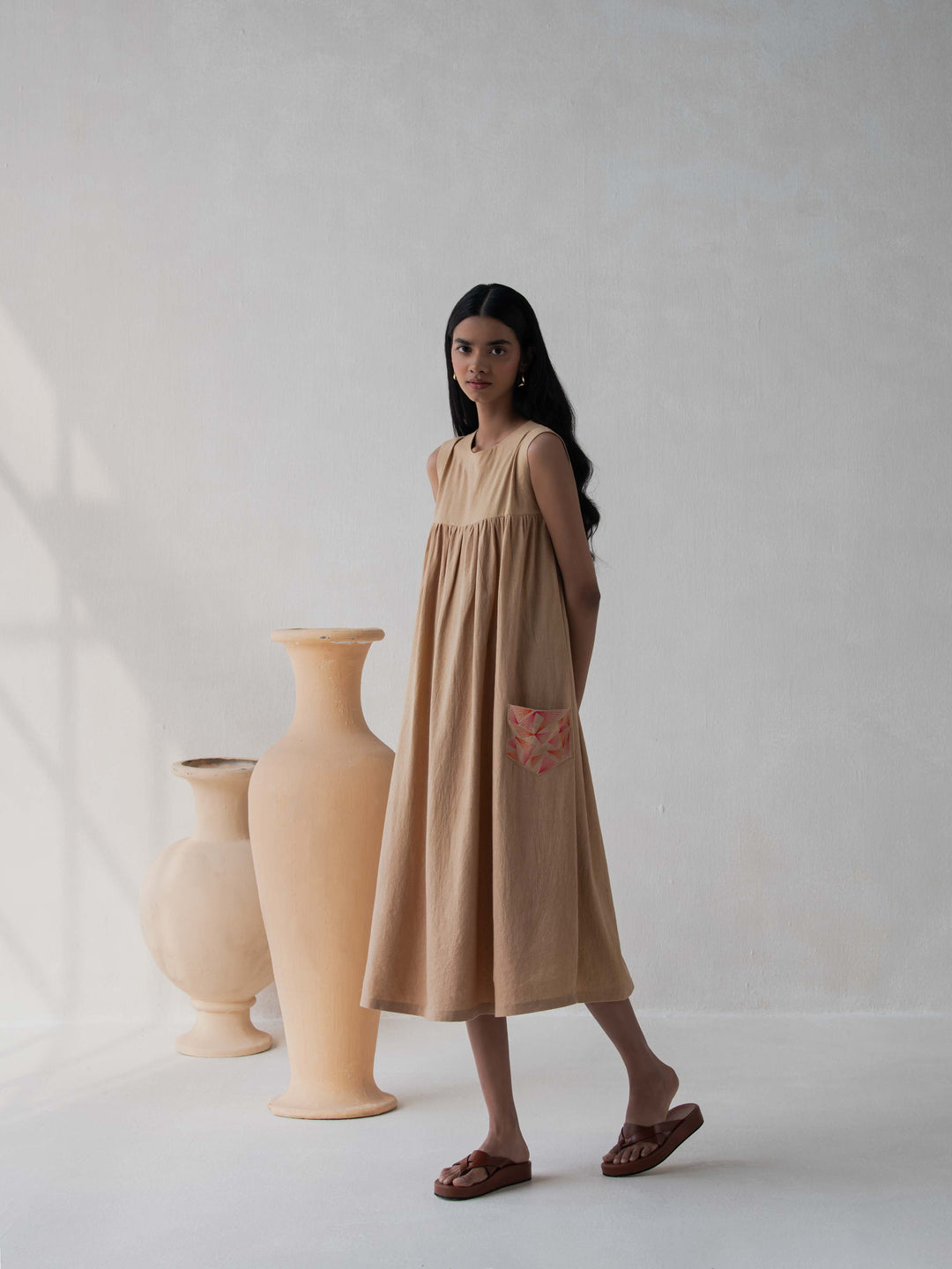 Dhwani Choksi Flared Gathered Dress - Suspire