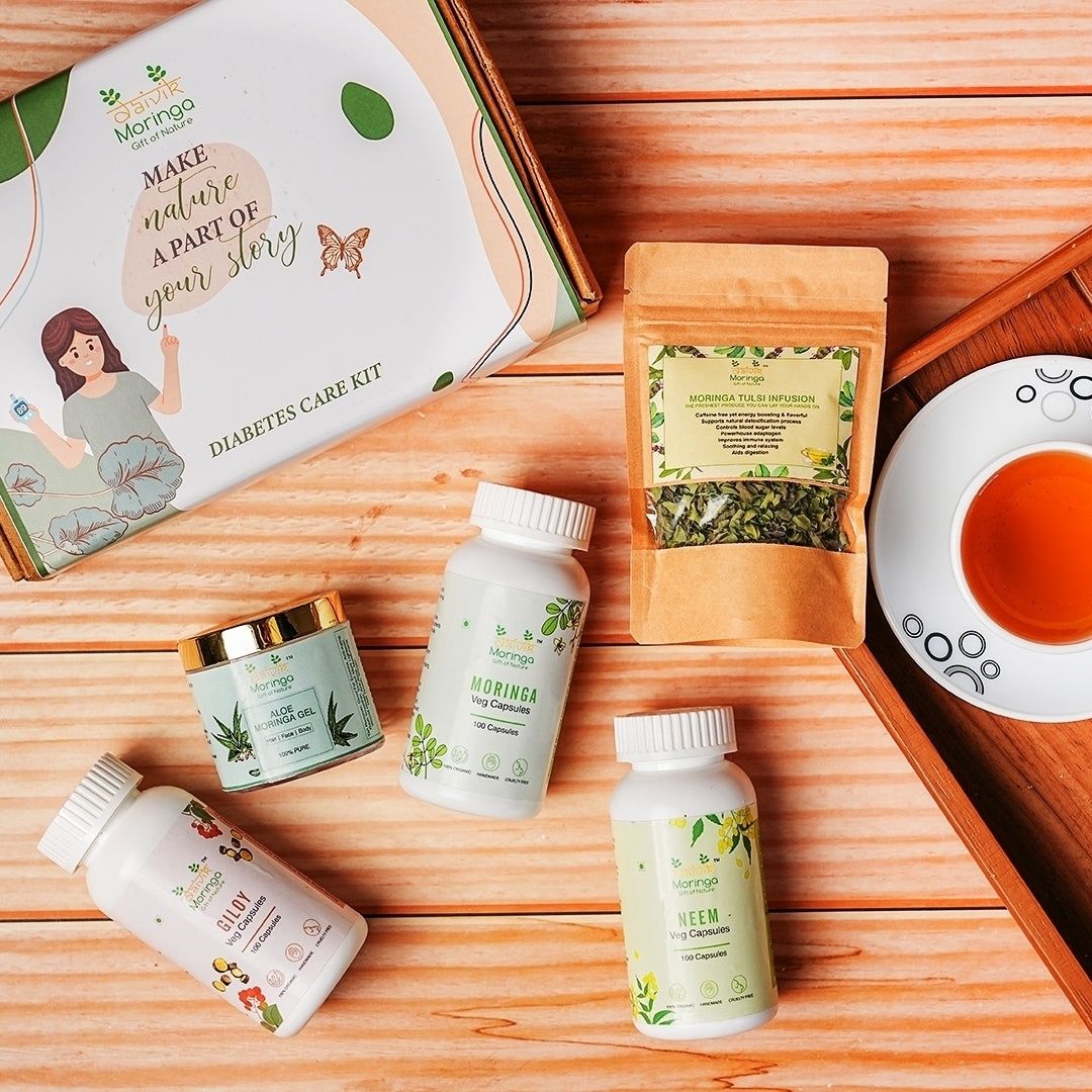 Daivik Moringa Daily Wellness Kit | Herbal Tea & Supplements