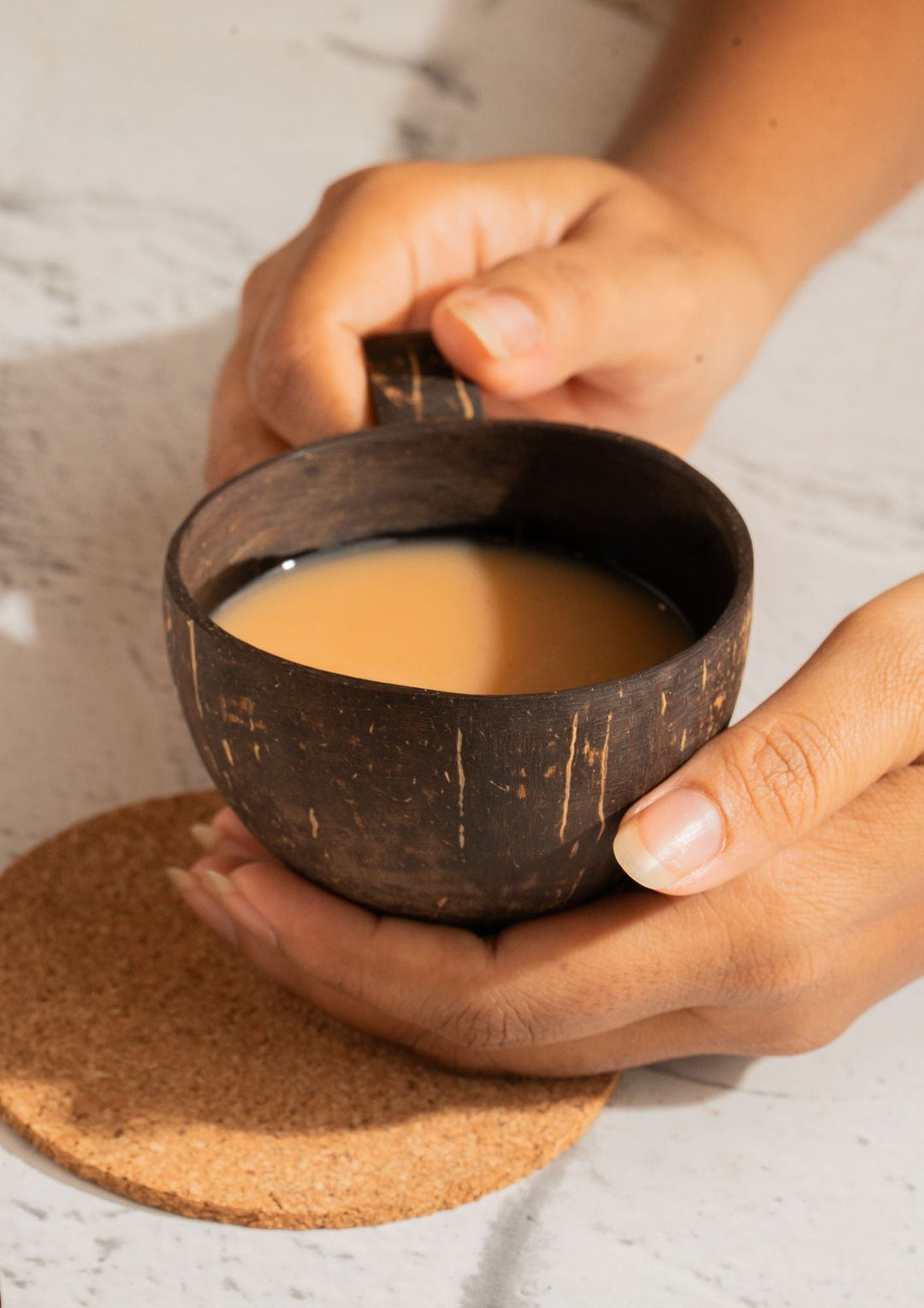 Diakon Coir Coconut Cups (Set of 2) Hand - Crafted, Organic and Sustainable - Suspire