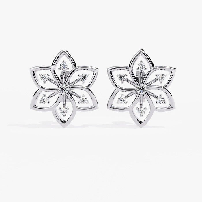 Diamond By Tilesh Blossom Brilliance Diamond Studs – Where Nature Meets Luxury - Suspire