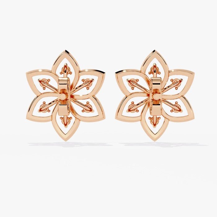 Diamond By Tilesh Blossom Brilliance Diamond Studs – Where Nature Meets Luxury - Suspire
