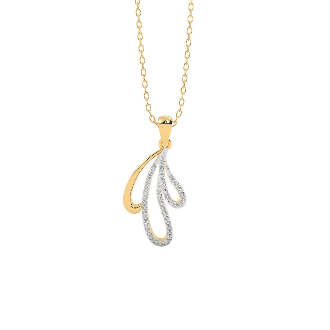 Diamond By Tilesh Cascade Glow Diamond Pendant – Elegance in Every Curve - Suspire