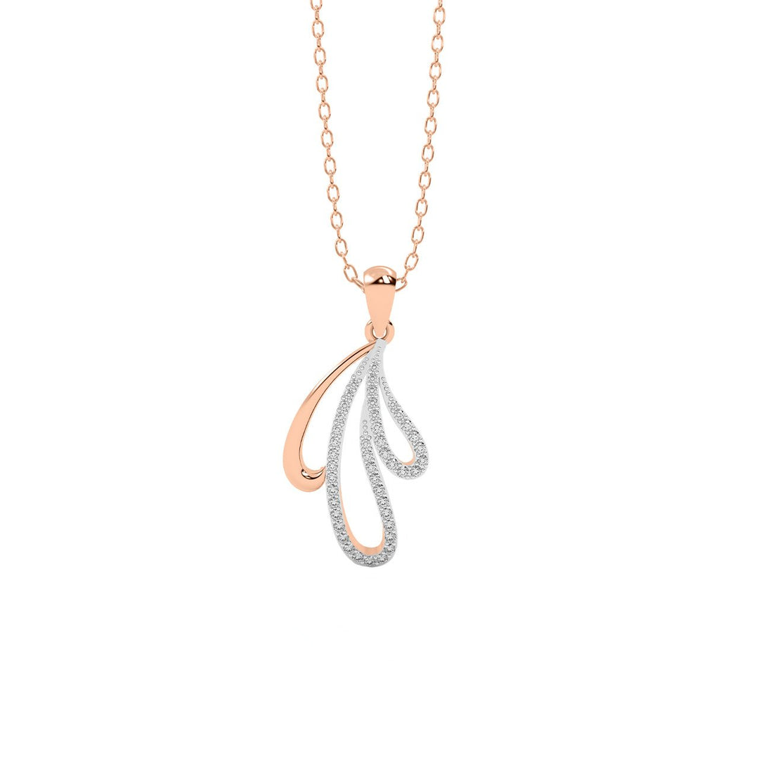 Diamond By Tilesh Cascade Glow Diamond Pendant – Elegance in Every Curve - Suspire