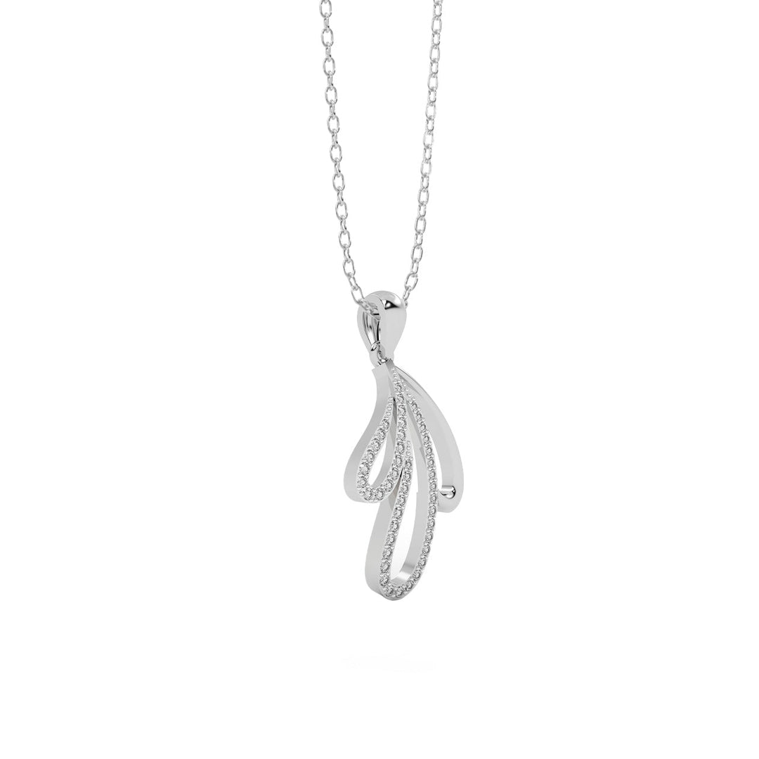 Diamond By Tilesh Cascade Glow Diamond Pendant – Elegance in Every Curve - Suspire